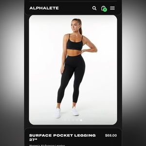 ALPHALETE SURFACE POCKET LEGGING
